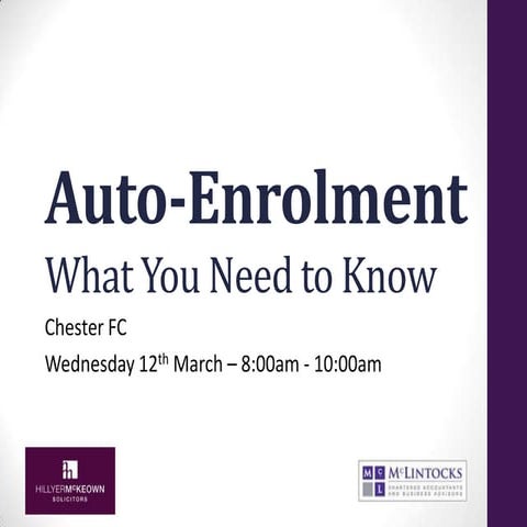 Auto-Enrolment - What you Need to Know