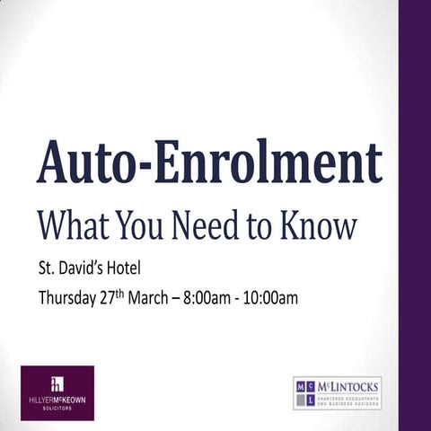 Auto-enrolment event