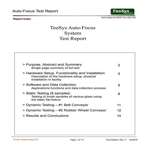 Back front focus test chart | PDF