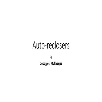 Auto reclosers