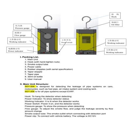 How to use Auto Smoke Detector AUTOOL SDT-206 Smoke Leak Detector