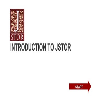 Introduction to JSTOR for High School Students