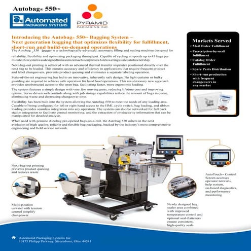 Autobag 550 Data Sheet