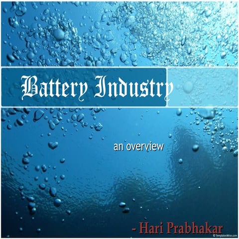 Auto battery industry
