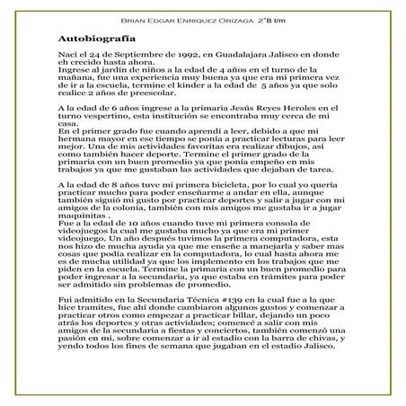 Autobiografia Brian Edgar Enriquez Orizaga