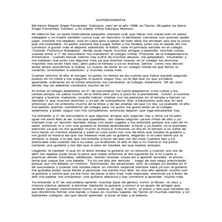 Autobiografía miguel angel