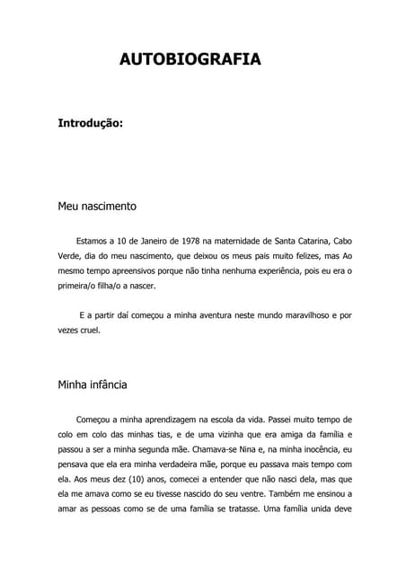 Exemplo De Como Fazer Uma Biografia