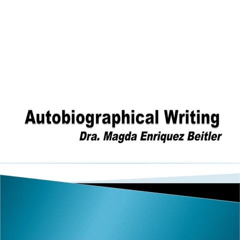 Scaffolding Autobiographical writing