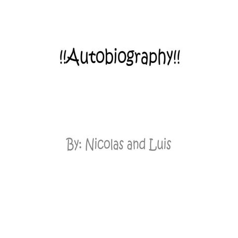 Autobiography!!