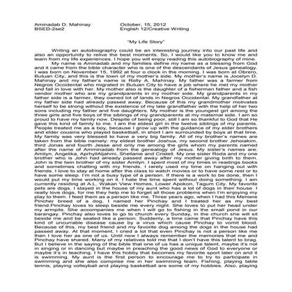Autobiography | DOCX