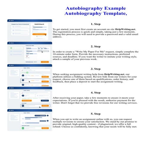 Autobiography Example Autobiography Template, | PDF