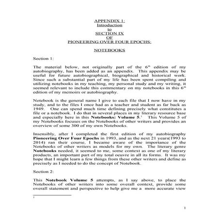 Ron Price's Notebooks: An Overview