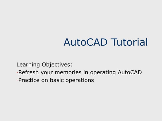 AutoComputer Aided Design and drafting basics