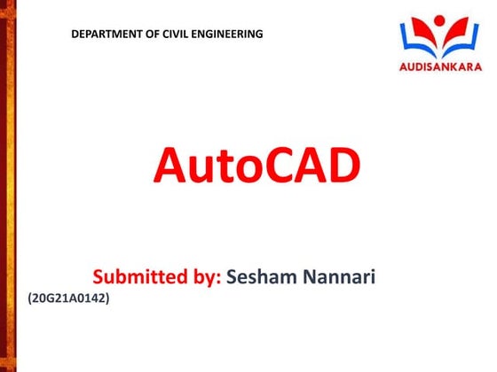 AutoCAD 2D & 3D | PPTX