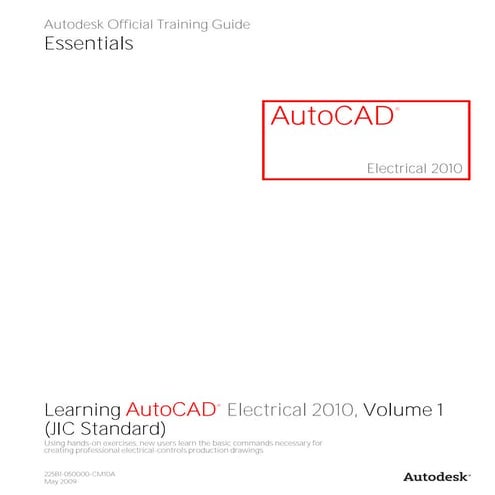 Auto cad electrical_2010_essentials
