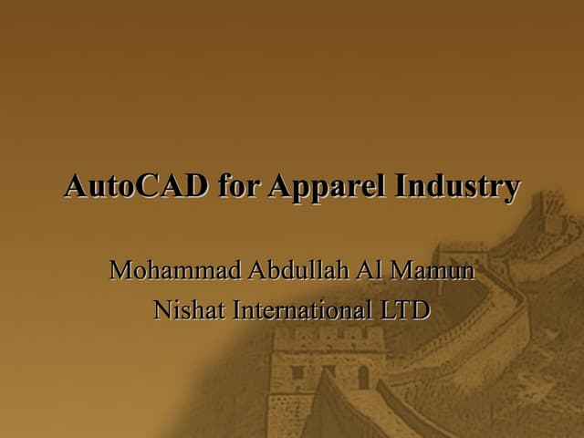 Auto cad for apparel industry