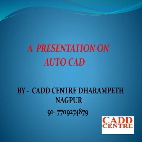 Auto cad ppt