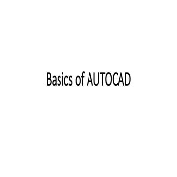 Introduction to AUTOCAD and commands in AutoCAD