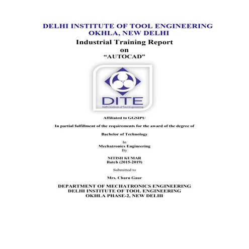 Autocad training report