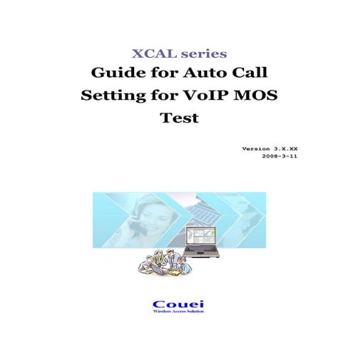 Auto call setup for xcal series 3.x.xx voip | PDF