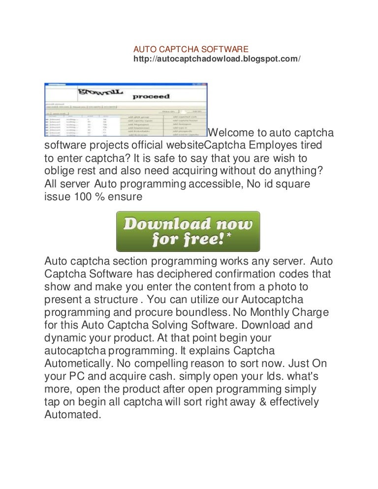 how to make auto captcha software