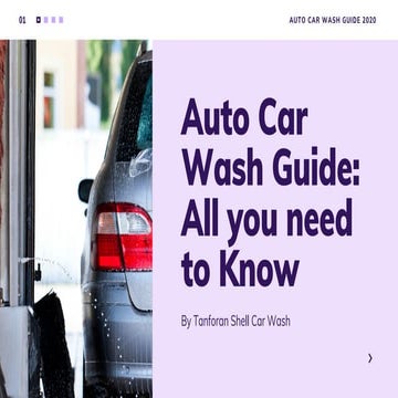 Auto car wash guide