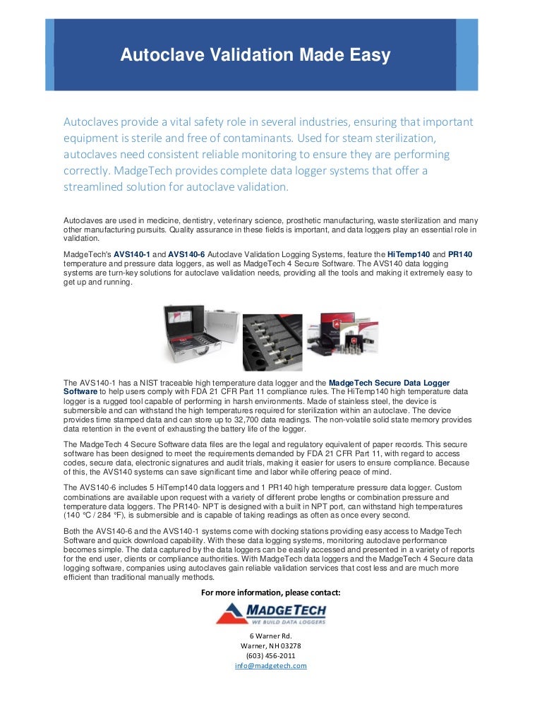 Autoclave validation made easy