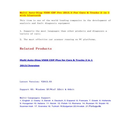 Autocom cdp pro 2013.3 for cars & trucks 2 in 1 with bluetooth