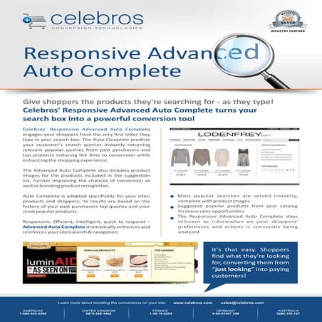 Celebros Advanced Auto Complete