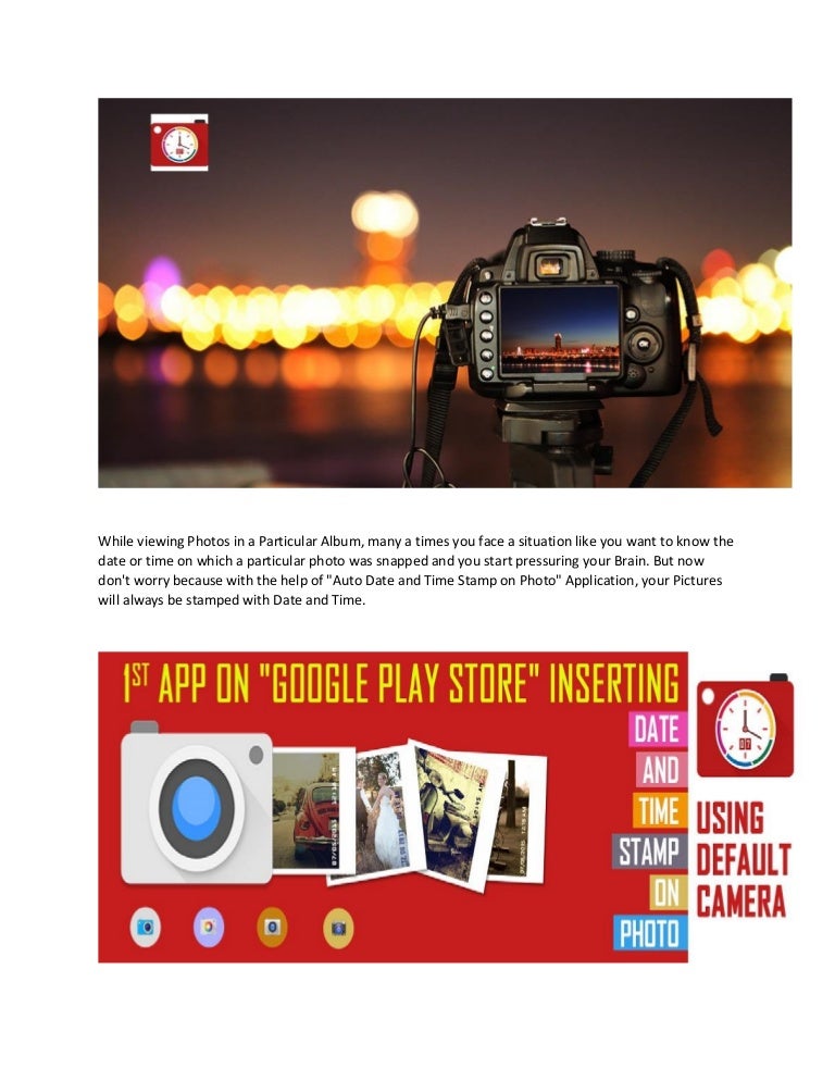 Auto Date And Time Stamp On Photo