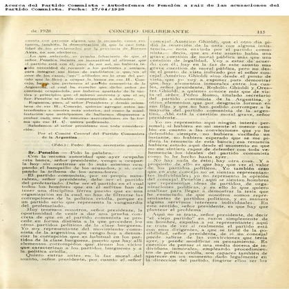 Autodefensa de penelón a raíz de las acusaciones del partido comunista