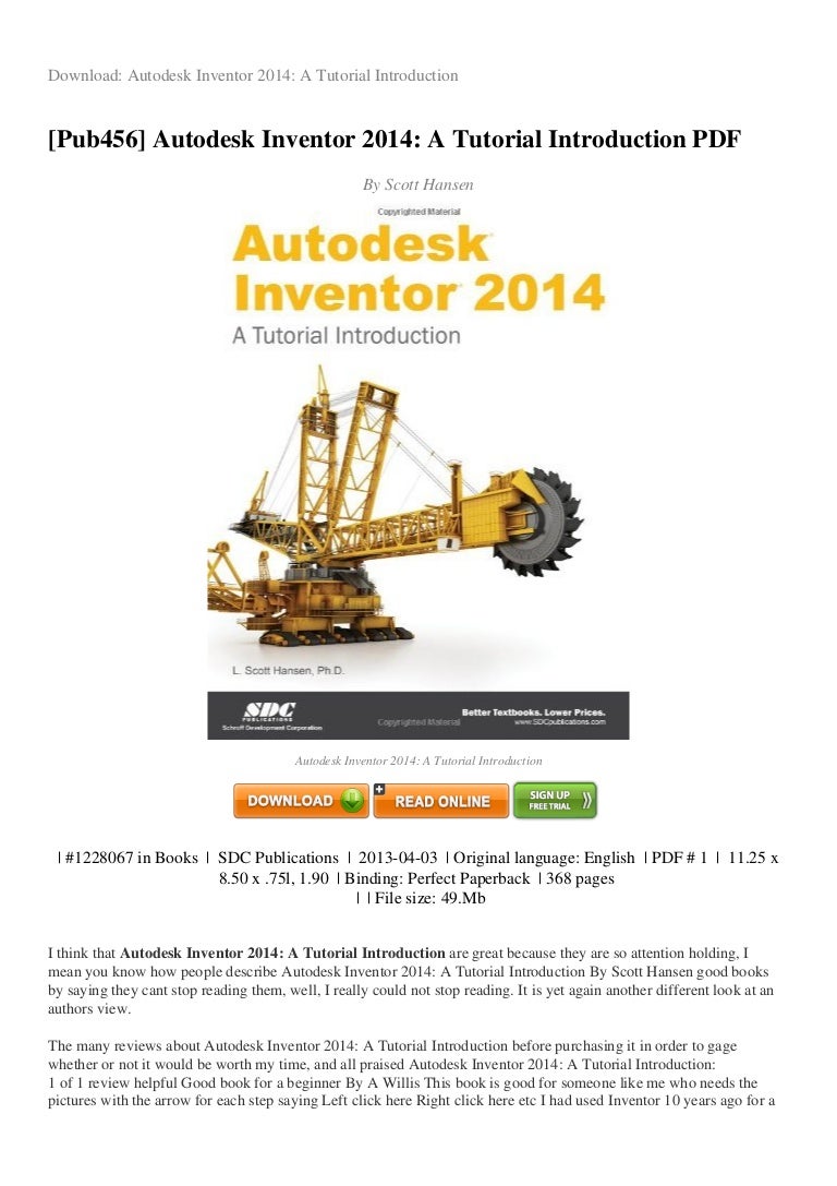 autodesk inventor 2014 tutorial book