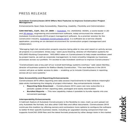 Autodesk Constructware 2010