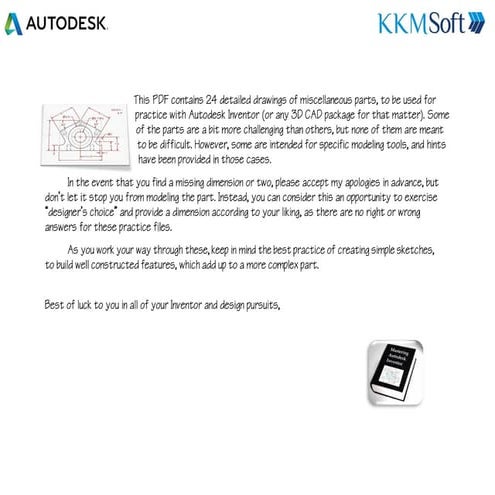 Autodesk inventor practice part drawings