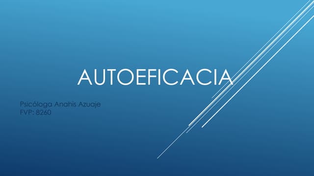Autoeficacia
