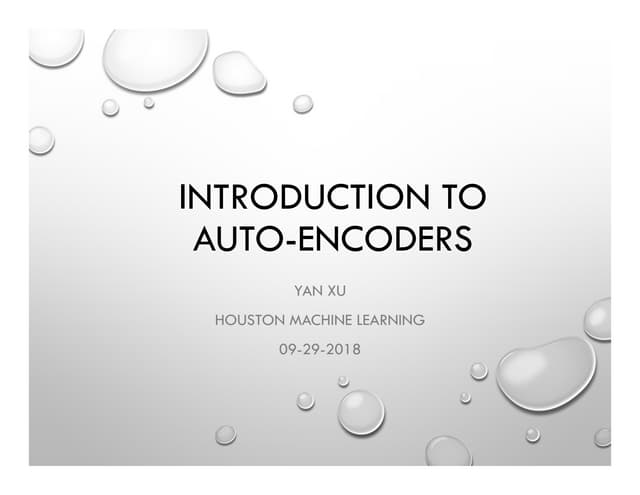 Introduction to Autoencoders