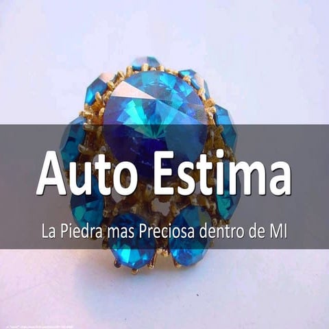 Auto estima: La Piedra Mas Preciosa dentro de MI