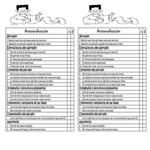 Autoevaluación redaccion parrafo