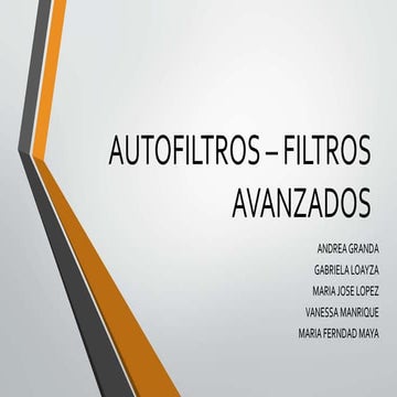 Autofiltros   filtros avanzados