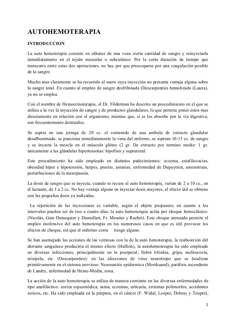 dieta de diabetes autohemoterapia