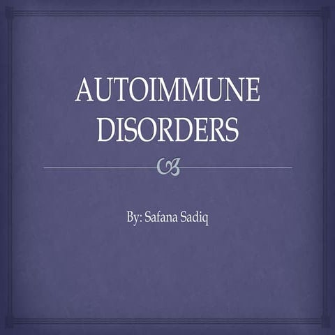 Autoimmune disorders