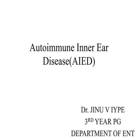 Autoimmune inner ear disease(AIED)
