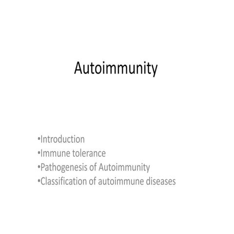 Autoimmunity