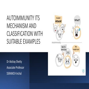 Autoimmunity its Mechanism and Mechanism with suitable examples .pptx