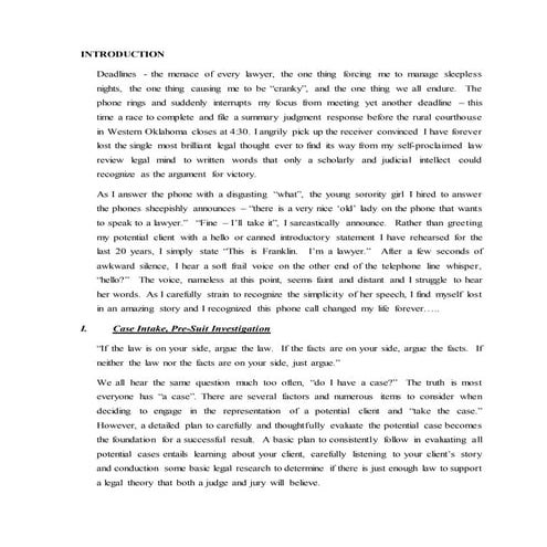 Auto Injury Litigation From Start to Finish