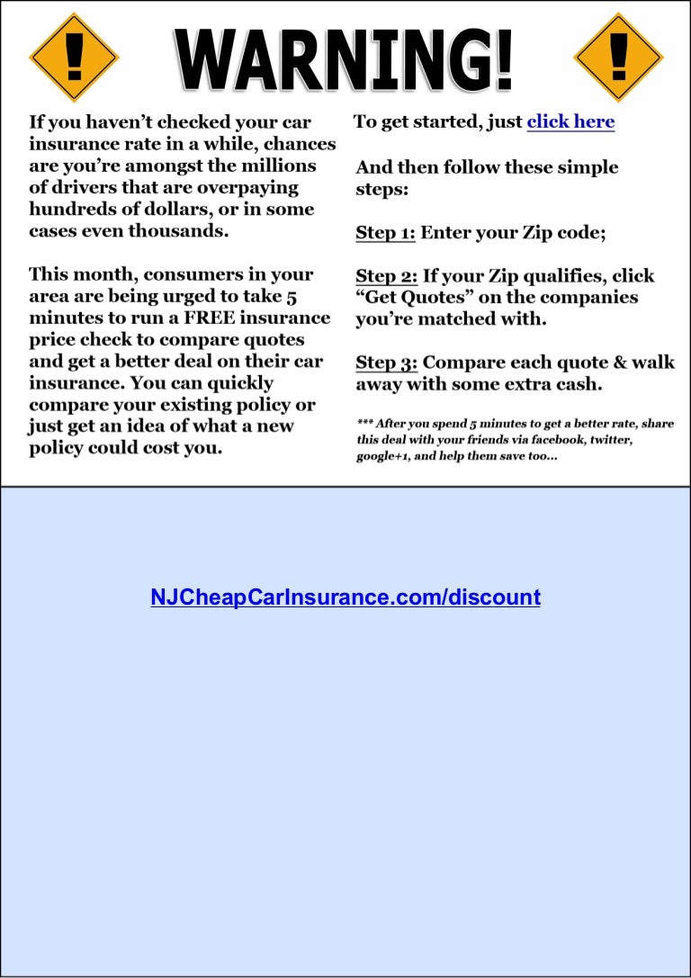 Auto Insurance In New Jersey | New Jersey Drivers Can Stop Overpaying…