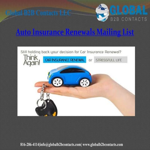 Auto insurance renewals mailing list