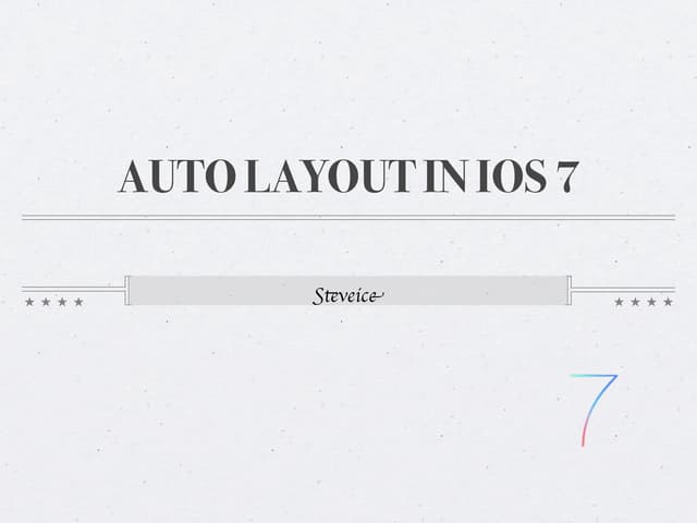 Auto layout