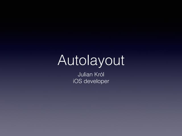 Auto Layout