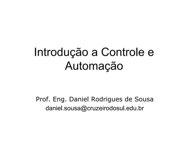 Automação e controle   introdução